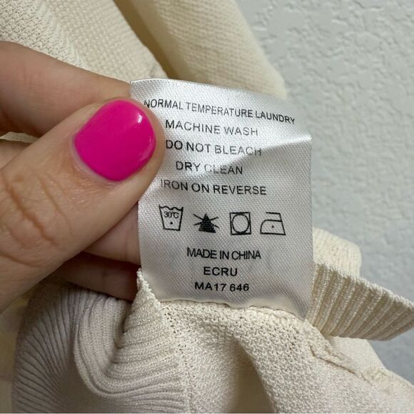 MAAC London Ecru Knit Top | Size M - Picture 5 of 5